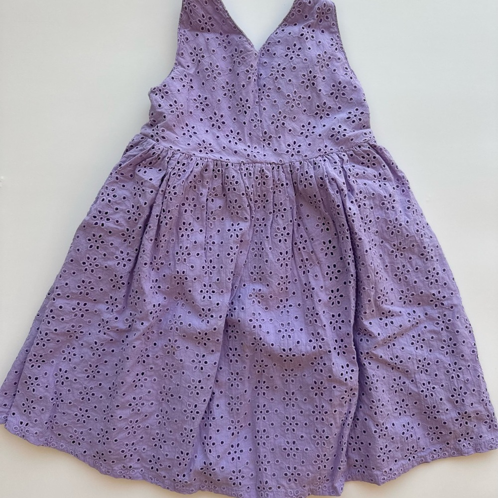 Purple Eyelet Kids Dress